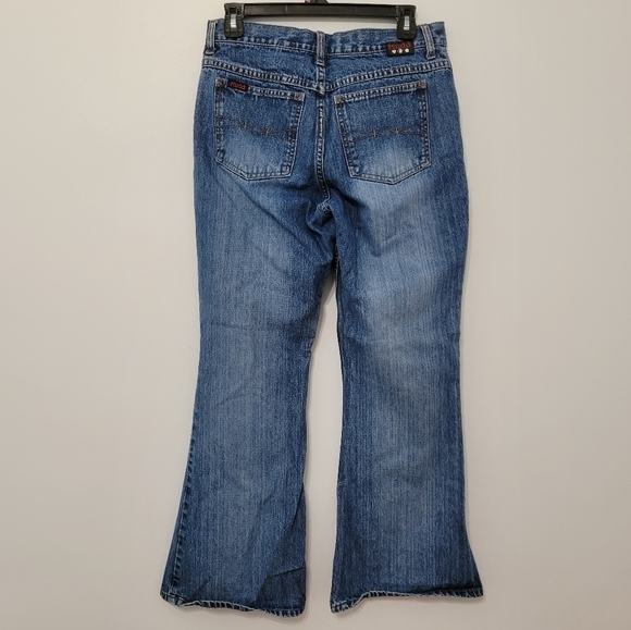 Mudd‎ Yo! Women's Vintage 90s Y2K Flare Bell Bottom Jeans, Size 11, Button Fly - Picture 7 of 11
